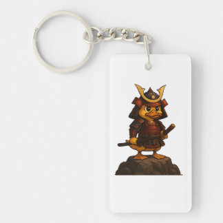 Cute Samurai Duck Keychain – Japanese Warrior Duck キーホルダー