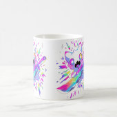 Cute Samurai Party Cat Edm Festival Rave コーヒーマグカップ (中央)