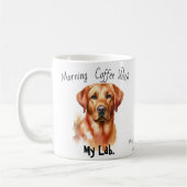 Cute Sandy BROWNS Coffee with My Lab. コーヒーマグカップ (左)