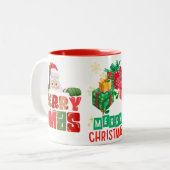 Cute Santa ツートーンマグカップ (正面左)