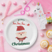 Cute Santa ペーパープレート (パーティー)