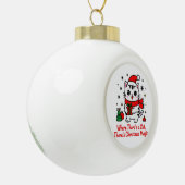 Cute Santa Cat Christmas - Holiday Tree Decor セラミックボールオーナメント (左)