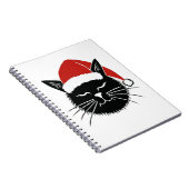 Cute Santa Cat Lover Christmas Men Women Kids T-Sh ノートブック (右側)