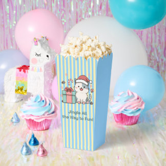 Cute Santa Cat with Gift Box フェイバーボックス