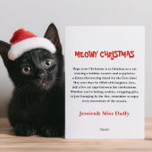 Cute Santa Cats Humorous Cat Lover Meowy Christmas シーズンカード