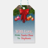 Cute Santa Celebrating Christmas ギフトタグ (裏面)