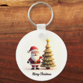 Cute Santa Christmas Keychain キーホルダー (正面)