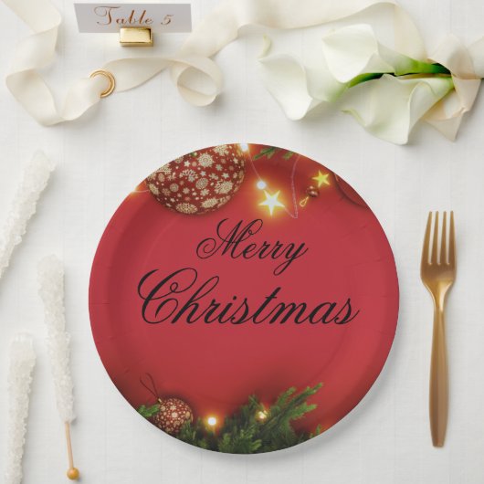 Cute Santa Christmas Plate – Festive Holiday Gift  ペーパープレート (ウェディング)