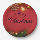 Cute Santa Christmas Plate – Festive Holiday Gift  ペーパープレート (正面)