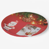Cute Santa Christmas Plate – Festive Holiday Gift  ペーパープレート (アングル)