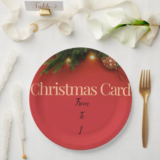 Cute Santa Christmas Plate – Festive Holiday Gift  ペーパープレート (ウェディング)