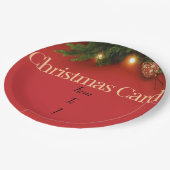 Cute Santa Christmas Plate – Festive Holiday Gift  ペーパープレート (アングル)