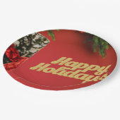 Cute Santa Christmas Plate – Festive Holiday Gift  ペーパープレート (アングル)