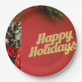 Cute Santa Christmas Plate – Festive Holiday Gift  ペーパープレート (正面)