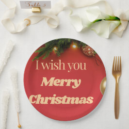 Cute Santa Christmas Plate – Festive Holiday Gift  ペーパープレート