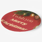 Cute Santa Christmas Plate – Festive Holiday Gift  ペーパープレート (アングル)