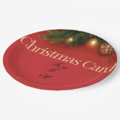 Cute Santa Christmas Plate – Festive Holiday Gift  ペーパープレート (アングル)