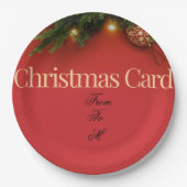 Cute Santa Christmas Plate – Festive Holiday Gift  ペーパープレート (正面)