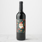 Cute Santa Christmas Wine Label ワインラベル (正面)