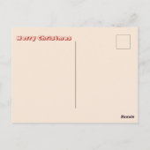 Cute Santa Claus Abstract Floral Retro Christmas ポストカード (裏面)