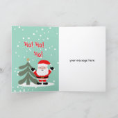 Cute Santa Claus cartoon Christmas card for kids シーズンカード (内部)