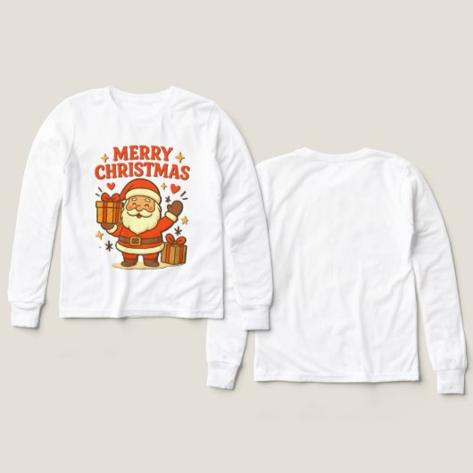 Cute Santa Claus Christmas Art – Merry Christmas (デザイン 正面&背面)