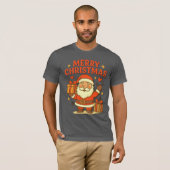 Cute Santa Claus Christmas Art – Merry Christmas Tシャツ (正面フル)
