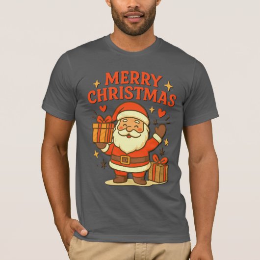 Cute Santa Claus Christmas Art – Merry Christmas Tシャツ (正面)