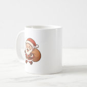 Cute Santa Claus Christmas Mug コーヒーマグカップ (正面左)