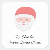 Cute Santa Claus Gift Label | Christmas Sticker スクエアシール (正面)