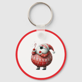 Cute Santa Claus Holiday Festive Christmas キーホルダー