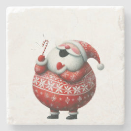 Cute Santa Claus Holiday Festive Christmas ストーンコースター