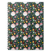 Cute Santa Claus Holiday Seamless Pattern ノートブック (正面)