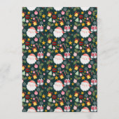 Cute Santa Claus Holiday Seamless Pattern 招待状 (正面)