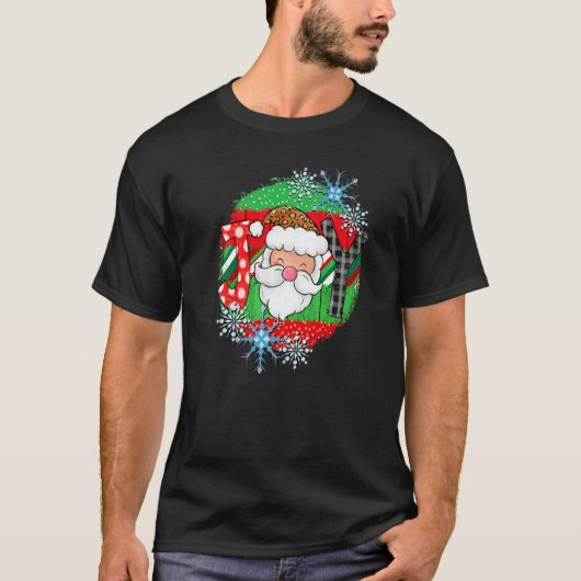 Cute Santa Claus JOY Christmas Holiday Jolly St Ni Tシャツ (正面)