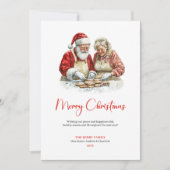 Cute Santa Claus Kids Stylish Red Green Greeting  シーズンカード (正面)