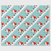 Cute Santa Claus plays golf illustration ラッピングペーパー (フラット)