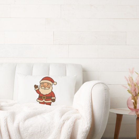 Cute Santa Claus Throw Pillow ランバークッション (ソファ)
