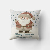 Cute Santa Clause Snowflakes Drawing Christmas クッション (裏面)