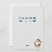 Cute Santa Clause Snowflakes Drawing Christmas シーズンカード (裏面)