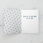 Cute Santa Clause Snowflakes Drawing Christmas シーズンカード (内部)