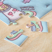 Cute Santa Cruz California Neighborhood Map UCSC ジグソーパズル (側面)