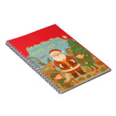 Cute Santa & Elves New Year Holiday Card ノートブック (右側)