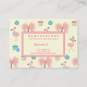 Cute Santa Flamingo's – クリスマスギフト券 名刺 (裏面)