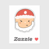 Cute Santa for Stationery Lover Custom Cut Sticker シール (シート)