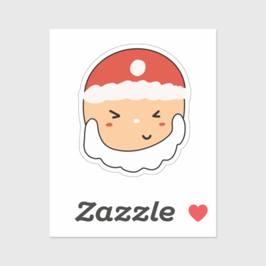 Cute Santa for Stationery Lover Custom Cut Sticker シール (シート)