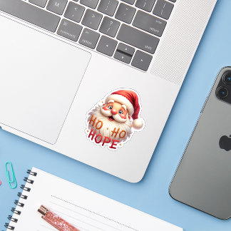 Cute Santa “Ho Ho Hope” Sticker シール