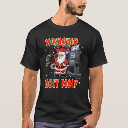 Cute Santa Meme  Christmas Santa Gas Pump Tシャツ (正面)