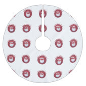 Cute Santa Merry Christmas ブラッシュドポリエステルツリースカート (正面)