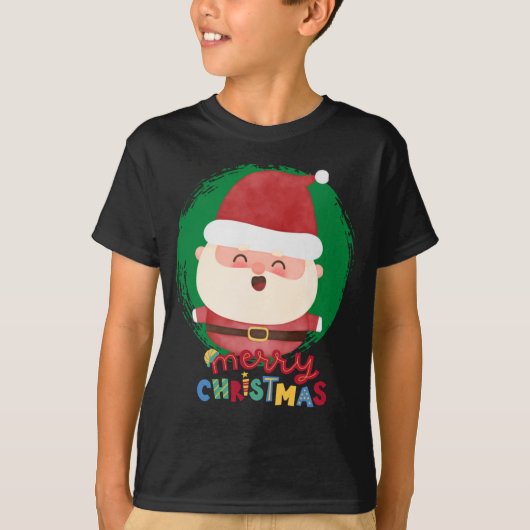 Cute Santa ,Merry Christmas Tシャツ (正面)